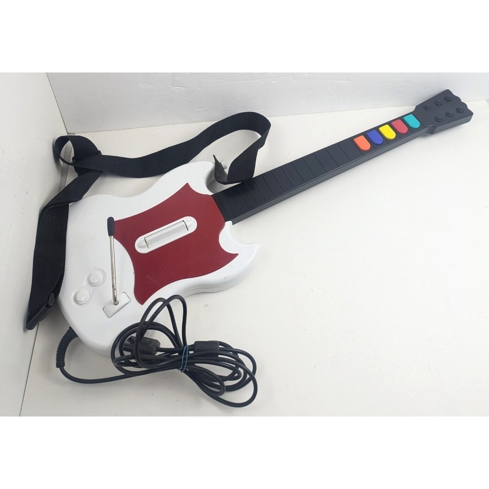 Guitar Hero Playstation 2 Red White SG Controller Red Octane Wired Control